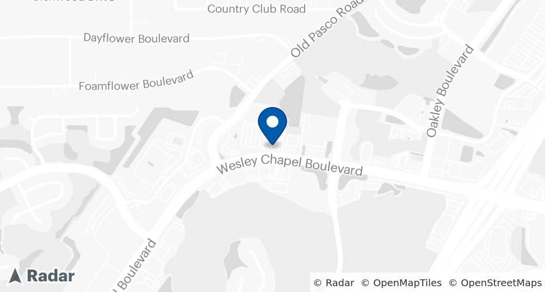Map of Dairy Queen Location:: 27329 Wesley Chapel Blvd, Wesley Chapel, FL, 33544-4287