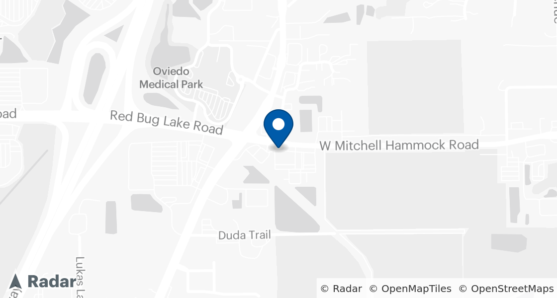 Map of Dairy Queen Location:: 960 W Mitchell Hammock Rd, Oviedo, FL, 32765-8101