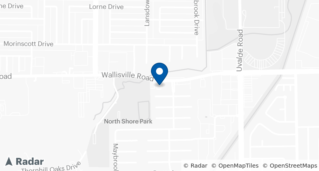 Map of Dairy Queen Location:: 14576 Wallisville Rd, Houston, TX, 77049-4305