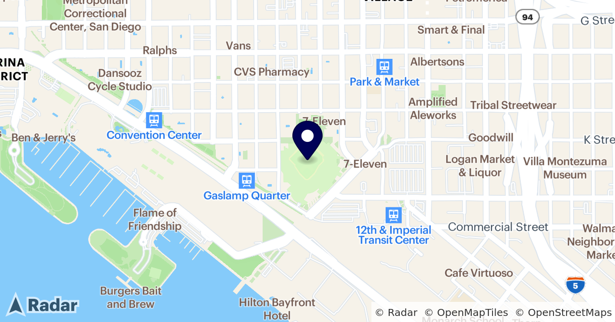 Map for Petco Park