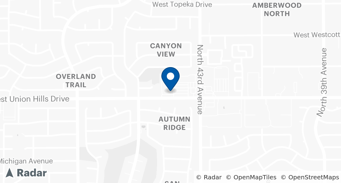 Map of Dairy Queen Location:: 4410 W Union Hills Dr Ste 3, Glendale, AZ, 85308-1616