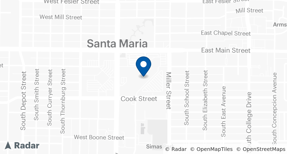 Map of Dairy Queen Location:: Santa Maria Town Center, Santa Maria, CA, 93454-5131