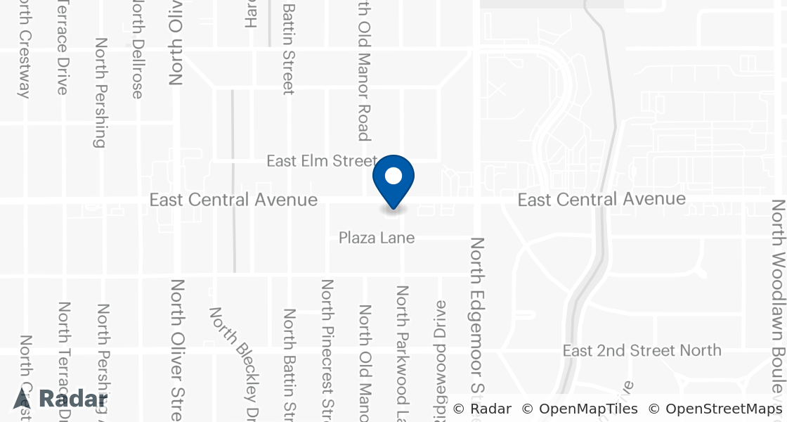Map of Dairy Queen Location:: 5335 E Central Ave, Wichita, KS, 67208-4131