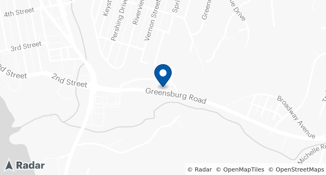 Map of Dairy Queen Location:: 305 Greensburg Rd, New Kensington, PA, 15068-3917