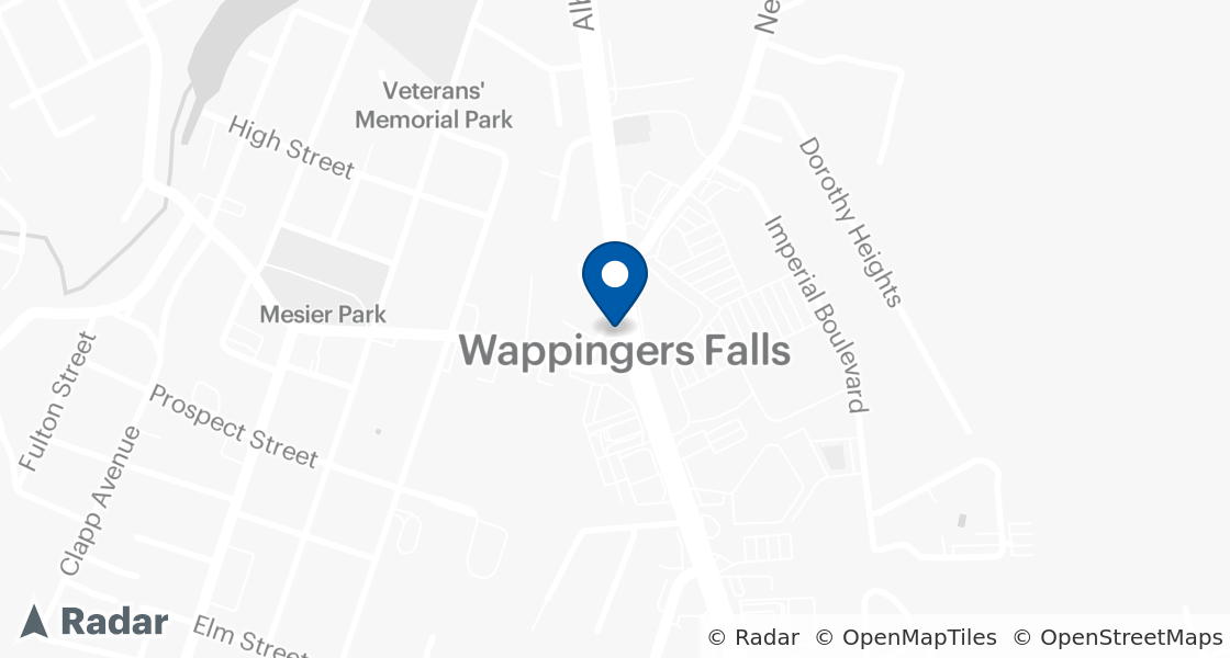 Map of Dairy Queen Location:: 1585 Route 9, Wappingers Falls, NY, 12590-2828