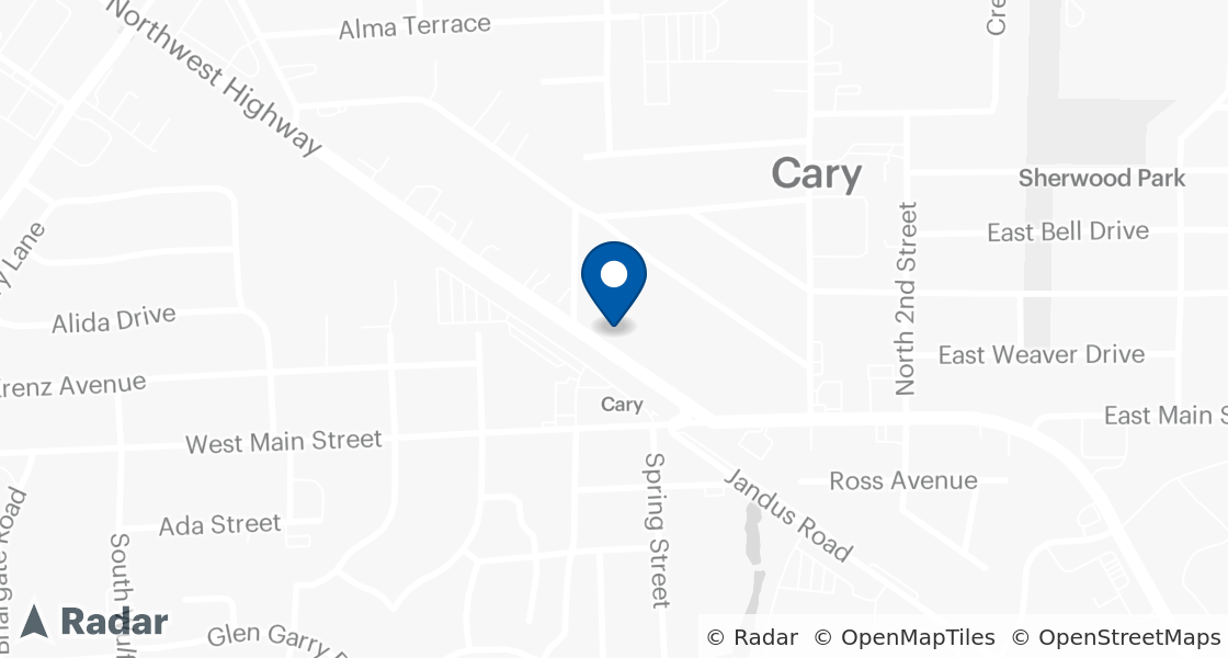 Map of Dairy Queen Location:: 140 Crystal St, Cary, IL, 60013-2731