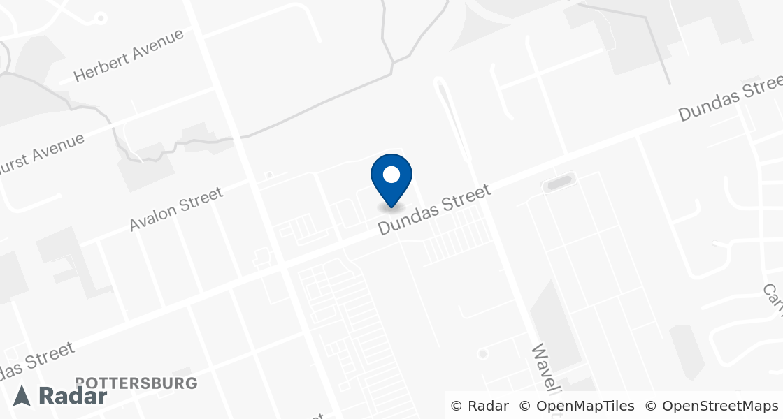 Map of Dairy Queen Location:: 1980 Dundas Street, East, London, ON, N5V 1P5