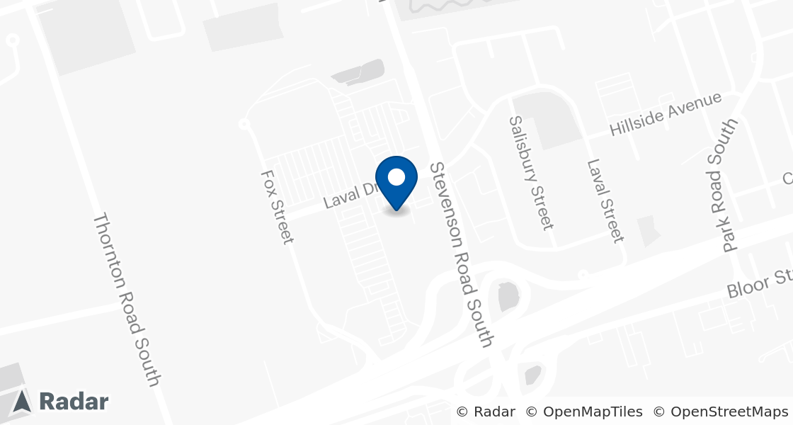 Map of Dairy Queen Location:: 575 Laval Dr, Oshawa, ON, L1J 0B6
