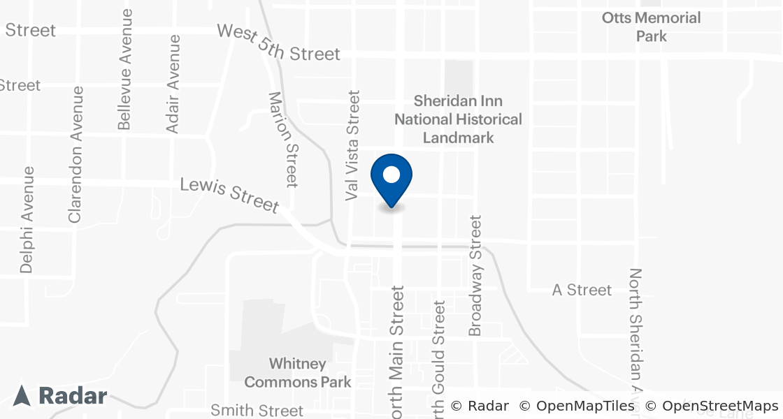 Map of Dairy Queen Location:: 544 N Main St, Sheridan, WY, 82801-3631
