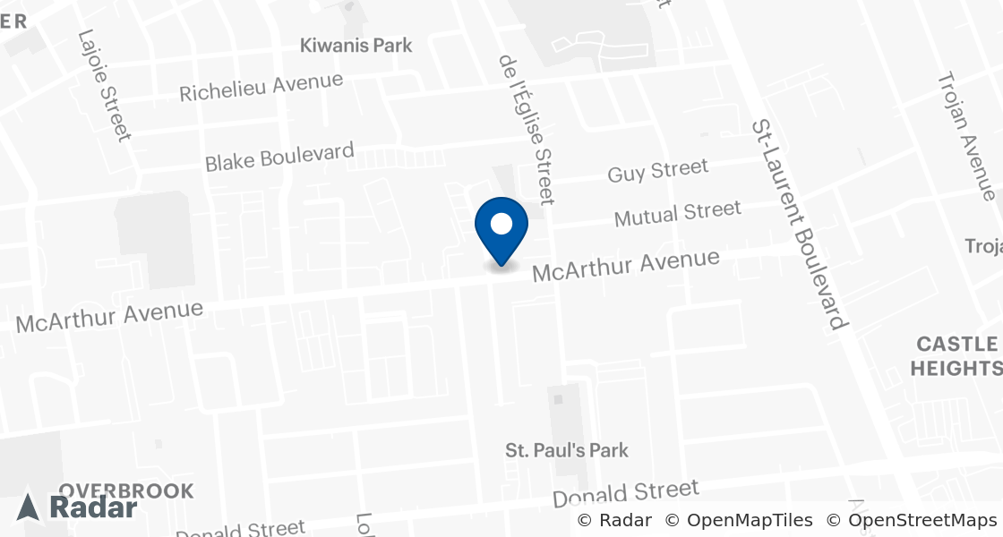 Map of Dairy Queen Location:: Phone # 613 745 2052 401 McArthur Ave, Ottawa, ON, K1K 1G7
