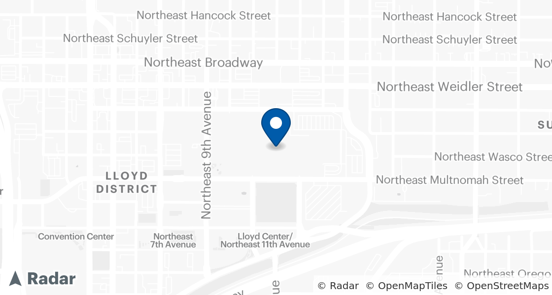 Map of Dairy Queen Location:: Lloyd Center, Portland, OR, 97232-1313