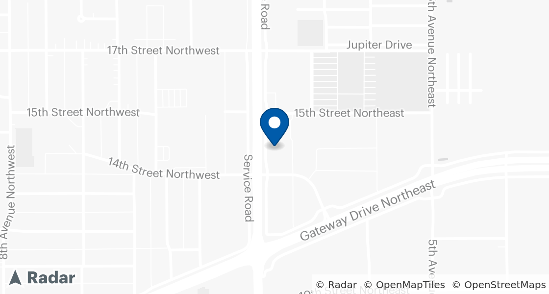 Map of Dairy Queen Location:: 1412 Central Ave NE, East Grand Forks, MN, 56721-1605