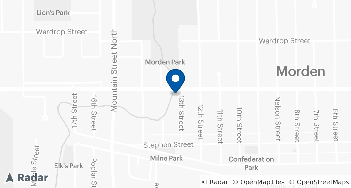 Map of Dairy Queen Location:: 650 Thornhill St, Morden, MB, R6M 1E9