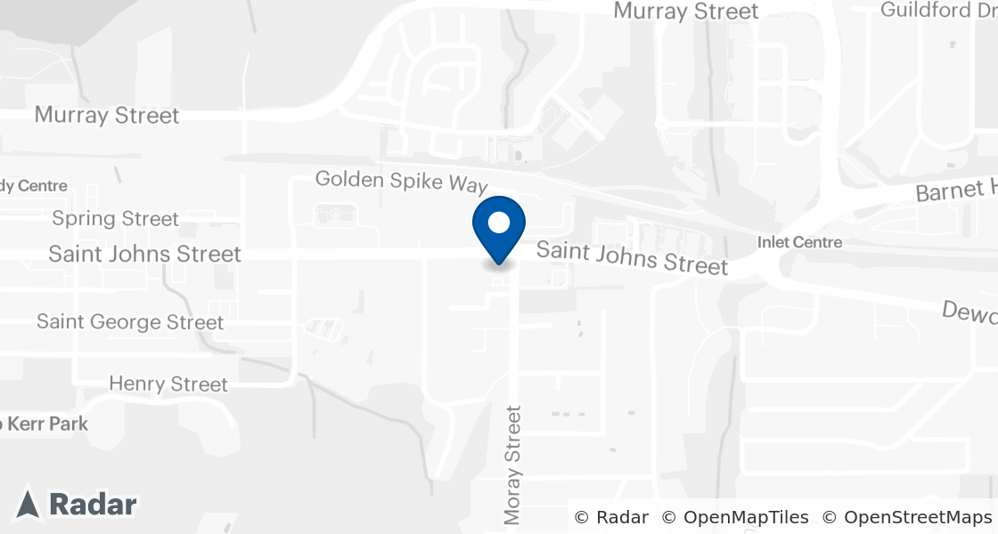 Map of Dairy Queen Location:: 3141 St. Johns St, Port Moody, BC, V3H 2C8