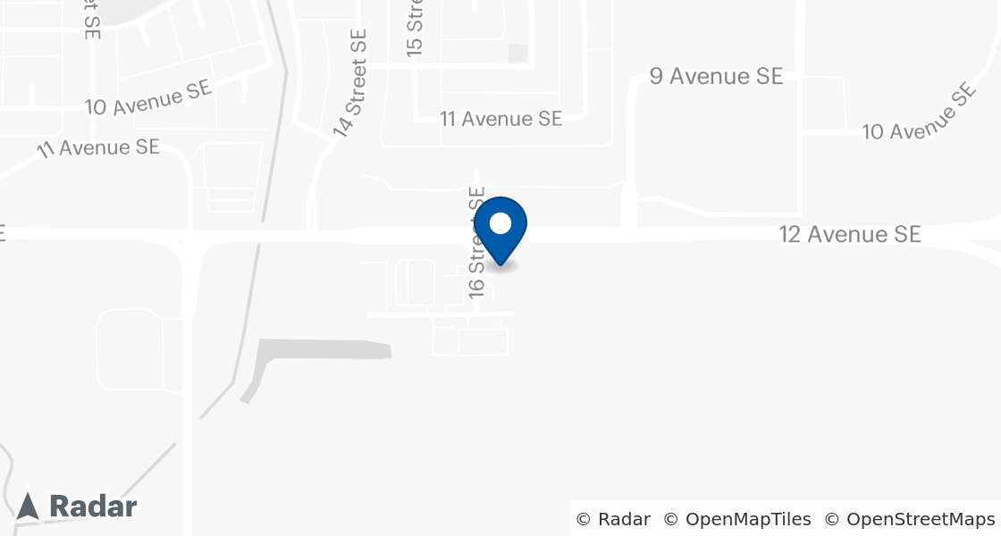 Map of Dairy Queen Location:: 1202 - 16th St SE, High River, AB, T1V 2B1